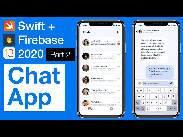 Swift: Firebase Chat App Part 2 - Log In & Register Screens (Real-time) - Xcode 12 - 2023