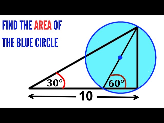 Can you find area of the Blue Circle? | (Triangle) | #math #maths | #geometry