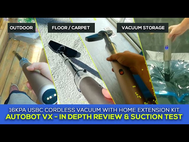 AUTOBOT USB Vacuum Cleaner Review - Suction TESTS Outdoor, Indoor, Carpet, Vacuum Storage Bags