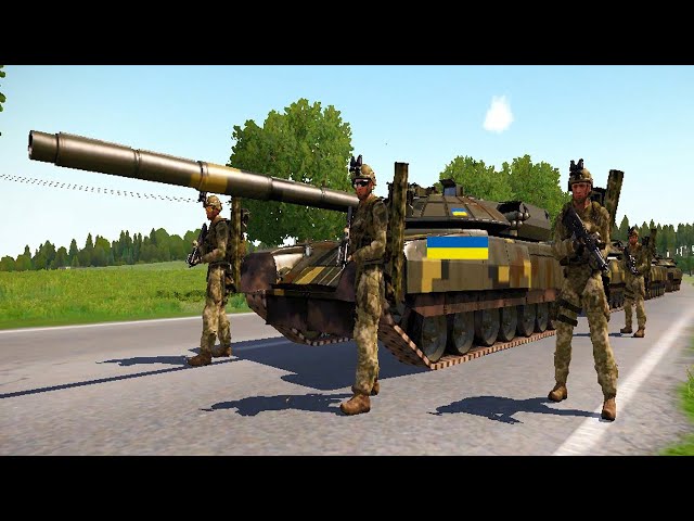 Today's War! Ukrainian T-84 Tanks Take Over Russian Military Base and Destroy Combat Equipment -ARMA