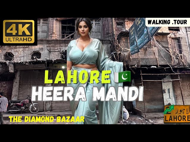Heeramandi walking tour: The Diamond Bazaar;       Real Heera Mandi from Netflix series 4k.