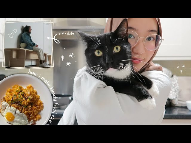 vlog: i’m back!! making kimchi fried rice and solo date
