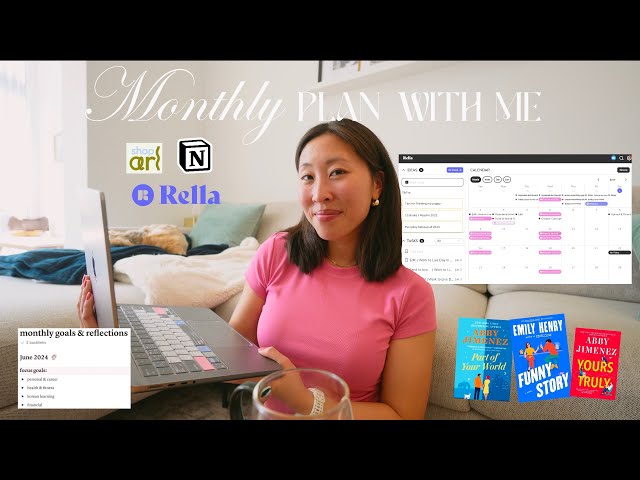 June Plan with Me: Korean learning update, content planning with Rella, monthly goals & more
