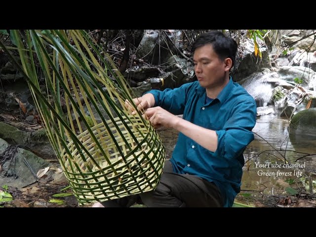 How to weave bamboo baskets to catch crabs. Robert | Green forest life