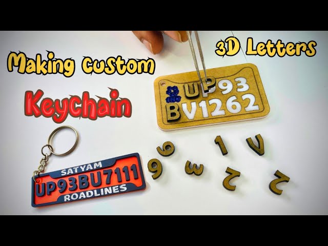 3D Number Plate Keychain | Acrylic Customized Bike Keychain (Trending Keychain) Personalized vichle