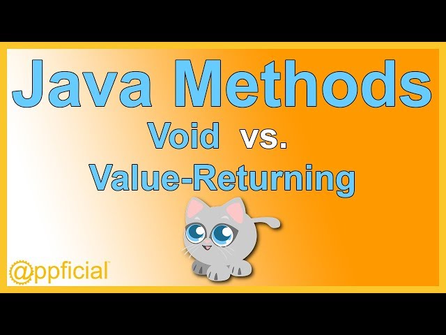 Java Void Methods VS. Value Returning Methods - Learn Java Programming - Appficial