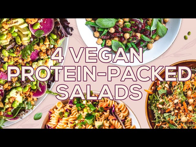 4 Vegan Protein Packed Salads - Vegan Afternoon with Two Spoons