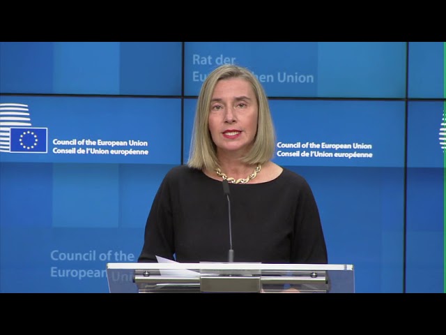 Foreign Affairs Council: Extracts from press conference opening remarks by HRVP Federica MOGHERINI