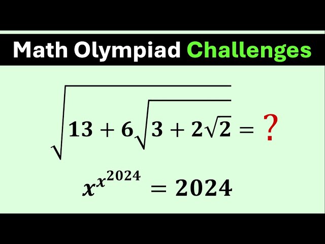 Math Olympiad Challenge | Solve These Two Problems with Me