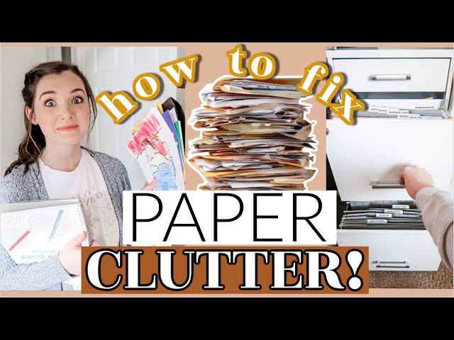 Banish PAPER CLUTTER FOR GOOD! My *EASY* Filing Method + Kids Art Paper System |Messy To Minimal Mom