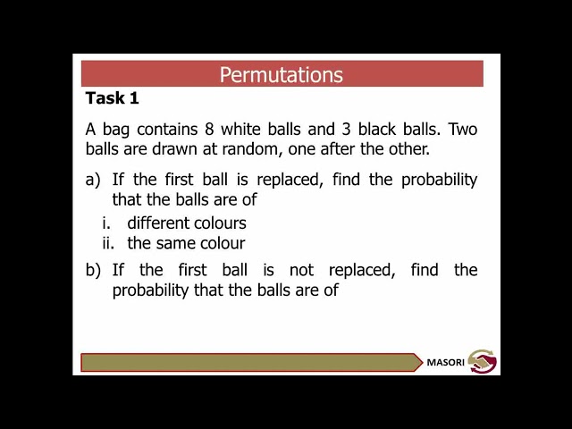 Introduction to Probability - Permutations