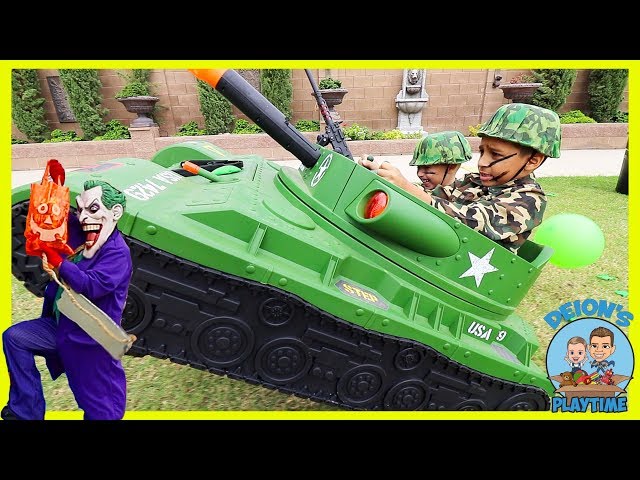 Thunder Tank Saves our Halloween Candy | Deion's Playtime