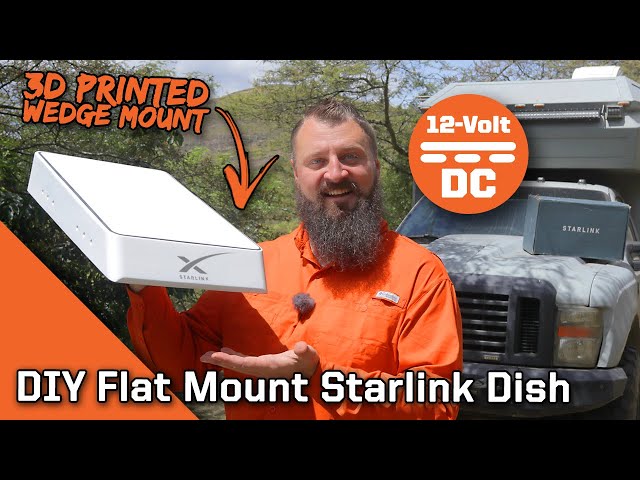 DIY Starlink Flat Mount RV Roof Adaptor Powered by 12 Volts