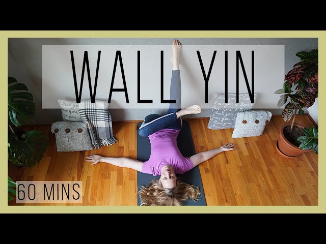 60 min Yin Yoga Wall Sequence - LIVE