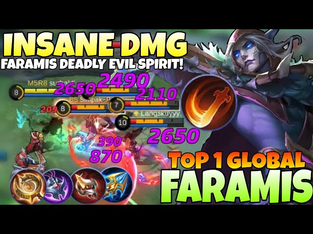 Faramis Deadly Evil Spirit 100% Unstoppable!! Faramis Best Build 2022 | Top 1 Global Faramis | Mlbb