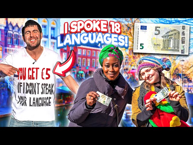 Giving Away 5 EUROS if I don't Speak Their Language | Utrecht Edition