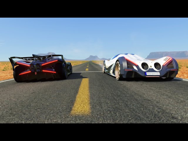 Bugatti Bolide vs Hypercars Drag Race: Devel Sixteen, Valkyrie AMR Pro, Chiron SS300+, Jesko Absolut