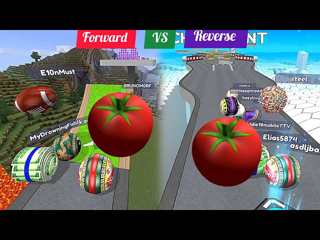 Going Balls Marathon Race ⏩ Forward VS ⏪ Reverse 💥 Nafxitrix Gaming Game 15