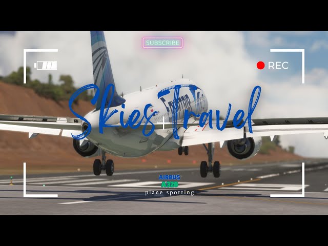 THRILLING Aircraft Landing!! Airbus A320 Egyptair Landing at Madeira Airport