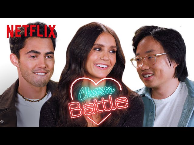 Love Hard Cast Try Pick Up Lines on Each Other | Charm Battle | Netflix
