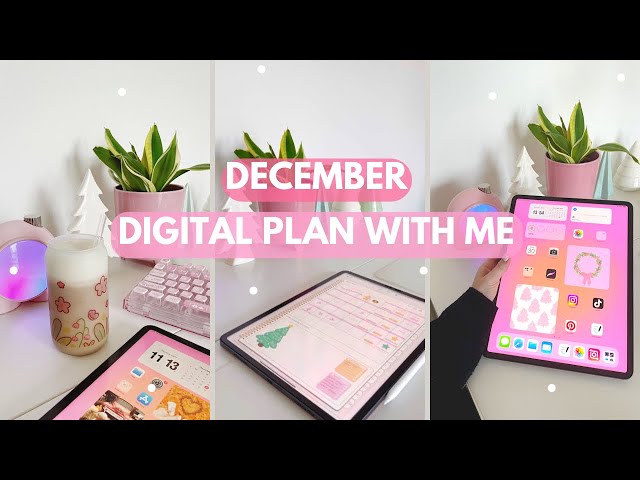 December Digital Plan With Me 🎄🎅🏻 | Festive Home-screen Makeover 💖⭐️