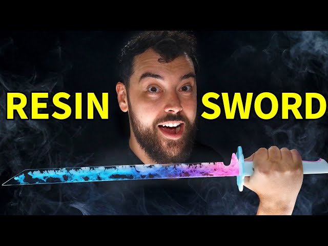 Making an Air-themed Resin SWORD (it glows!)
