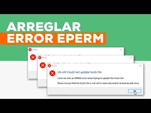 Arreglar Error EPERM 🔧 | Puede suceder al actualizar algún software | Me pasó con Local by Flywheel