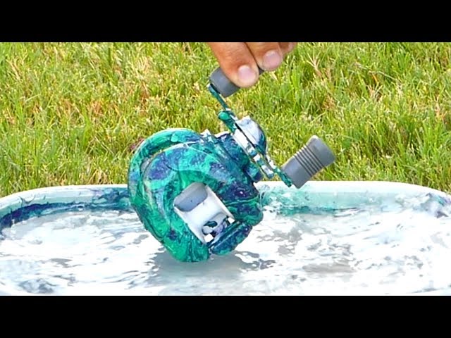 DIY Hydro Dipped Fishing Reel! You Have to Try This!