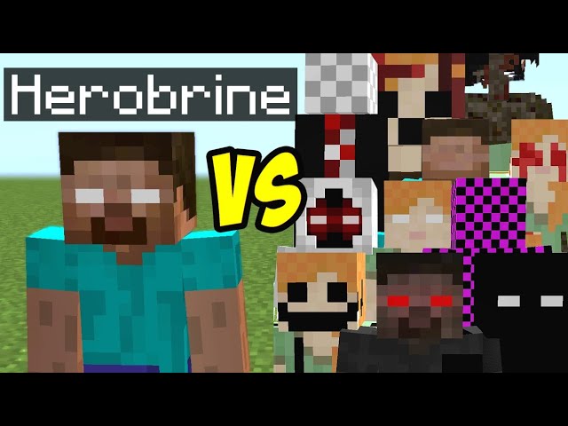 Herobrine vs all Сreepypasta mobs in minecraft
