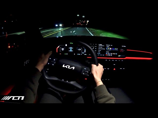 2024 Kia EV9 GT Line POV Night Drive! /// Allcarnews