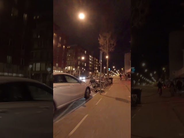 Biking at night #travel #amsterdam #europe #streetsofamsterdam #cycling