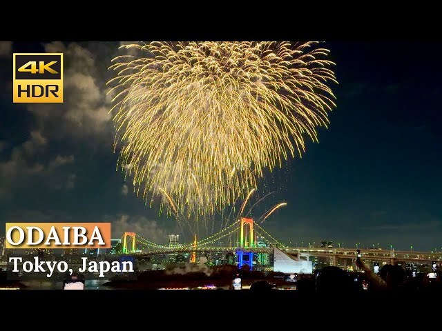 [TOKYO] Odaiba Rainbow Bridge Fireworks 2023 | Japan [4K HDR]