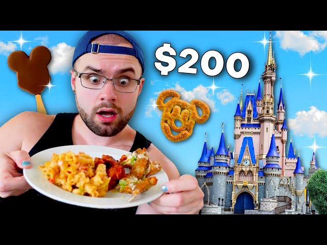 $200 Food Day At MAGIC KINGDOM In Disney World! Be Our Guest + Crystal Palace REVIEW!