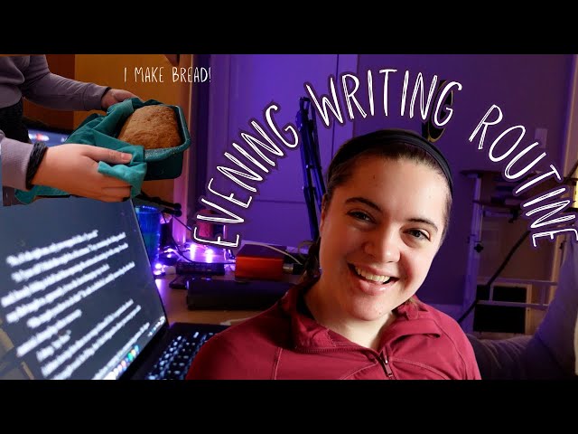 My current writing routine | productive, cozy writing vlog where I also make bread