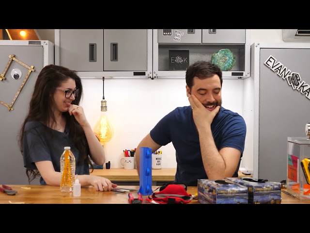 Evan and Katelyn disagree on a project idea (Resin Pencils Aftershow)