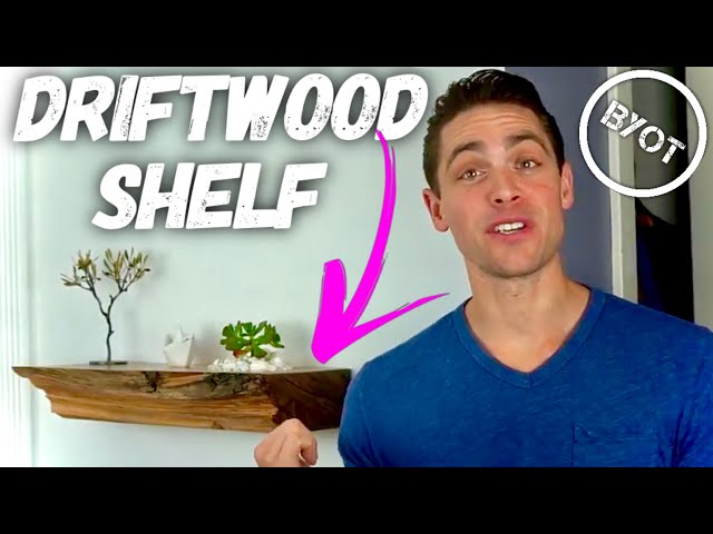 DRIFTWOOD FLOATING SHELF // DIY WALL PLANTER WITH SUCCULENT