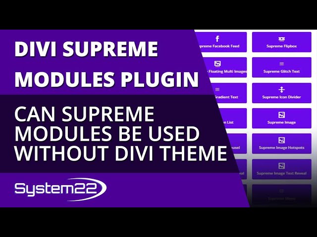 Divi Theme Can Supreme Modules Be Used Without The Divi Theme 👈