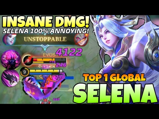 SELENA ABYSSAL ARROW 100% ANNOYING & DEADLY! Selena Best Build 2022 | Top 1 Global Selena | Mlbb