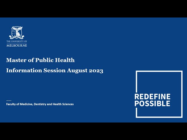 Master of Public Health Information Session: 2024 Intake