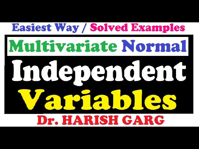 Independent Random Variables | Uncorrelated Random variables| Solved Examples