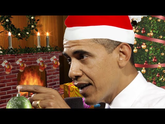 Santa Obama Greets His Elves