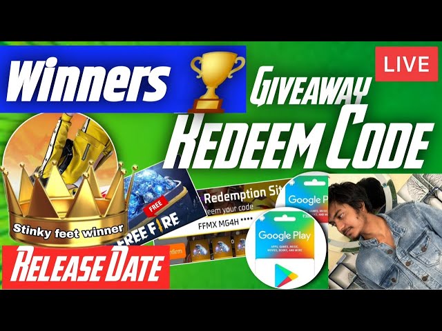 😍Free Fire India+ Redeem Code Giveaway live Winner Announcement ❤️