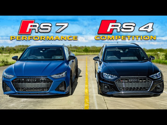 Audi RS4 Competition v RS7 Performance: DRAG RACE