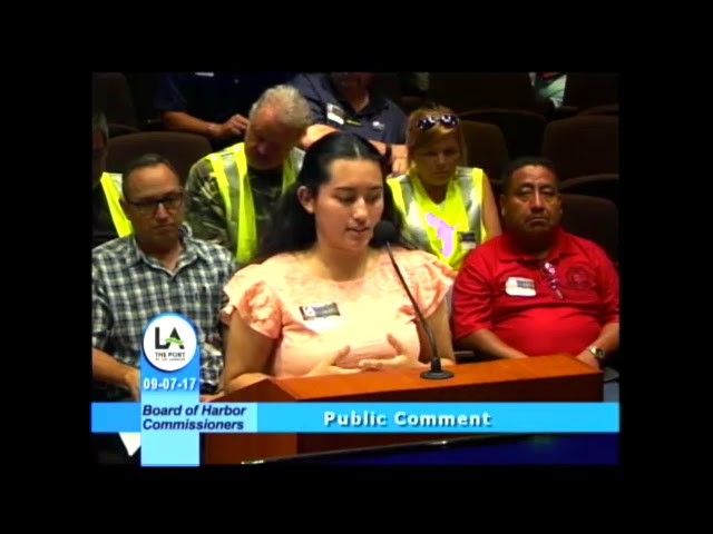 Clean Air Comments at Los Angeles Harbor Commission