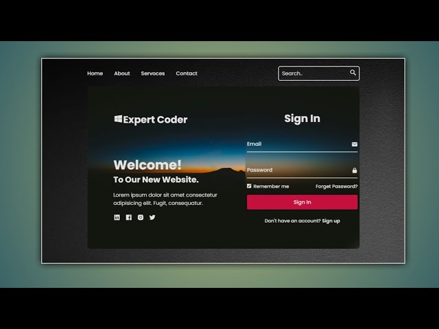 How To Make A Website With Login And Register | HTML CSS & JAVASCRIPT |