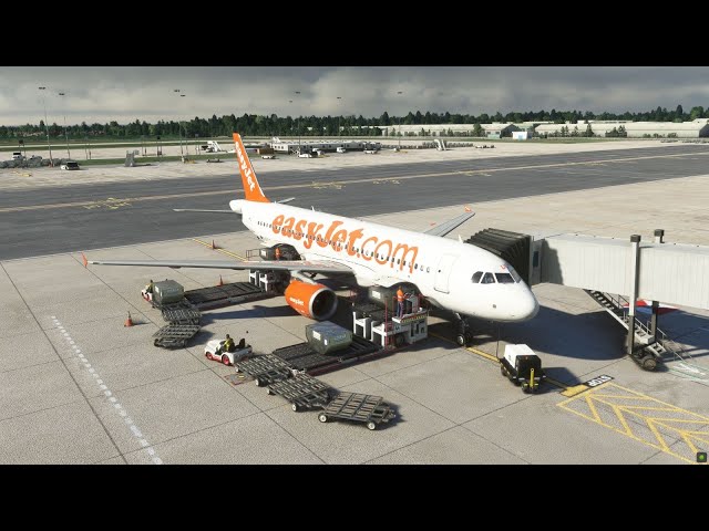 Birmingham 30kts crosswind soft landing | Fenix a320 v2 | MSFS