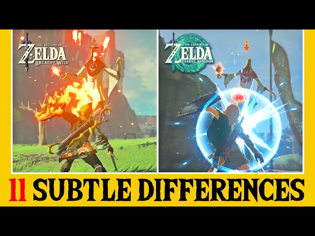 11 Other Subtle Differences between Zelda: Tears of the Kingdom and BOTW