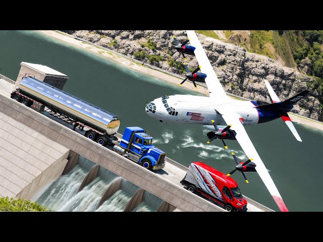 Emergency Crash Landing of Plane over a Dam and other Accidents | BeamNG.Drive