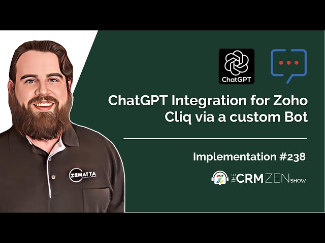 ChatGPT Integration For Zoho Cliq via A Custom Bot