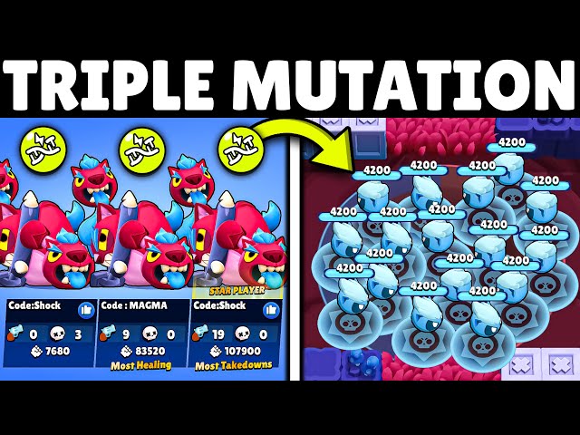 Triple same Brawler Mutations Torture in HotZone 😨#mutations